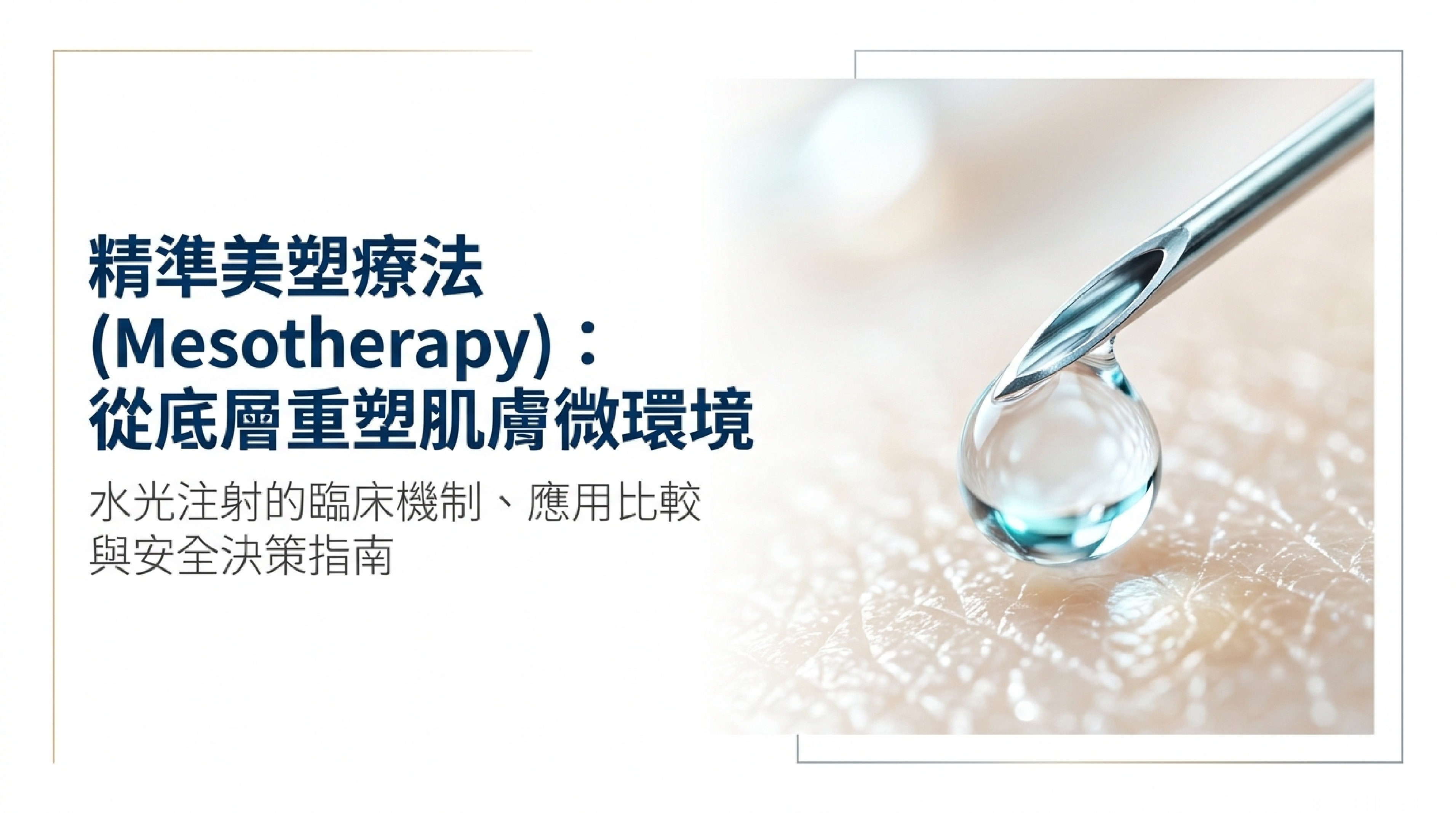 美塑療法(水光針)完整指南