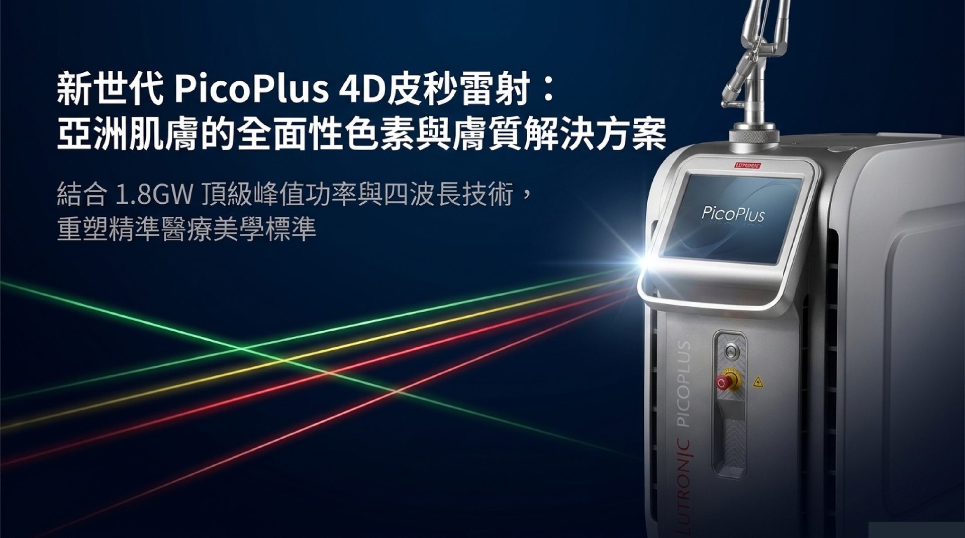 Lutronic PicoPlus 4D 蜂巢皮秒雷射:四波長平台與蜂巢透鏡 LIOB 技術
