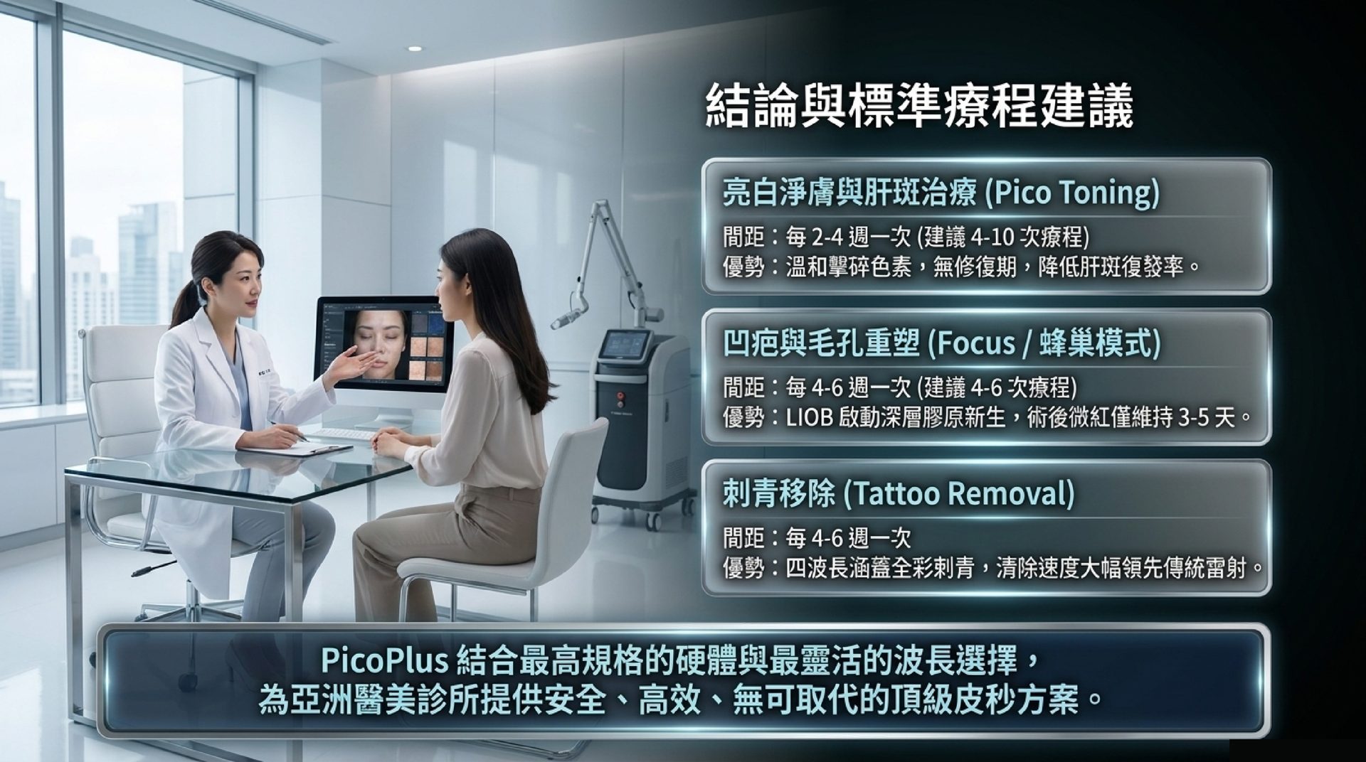 PicoPlus 標準療程建議與費用結構