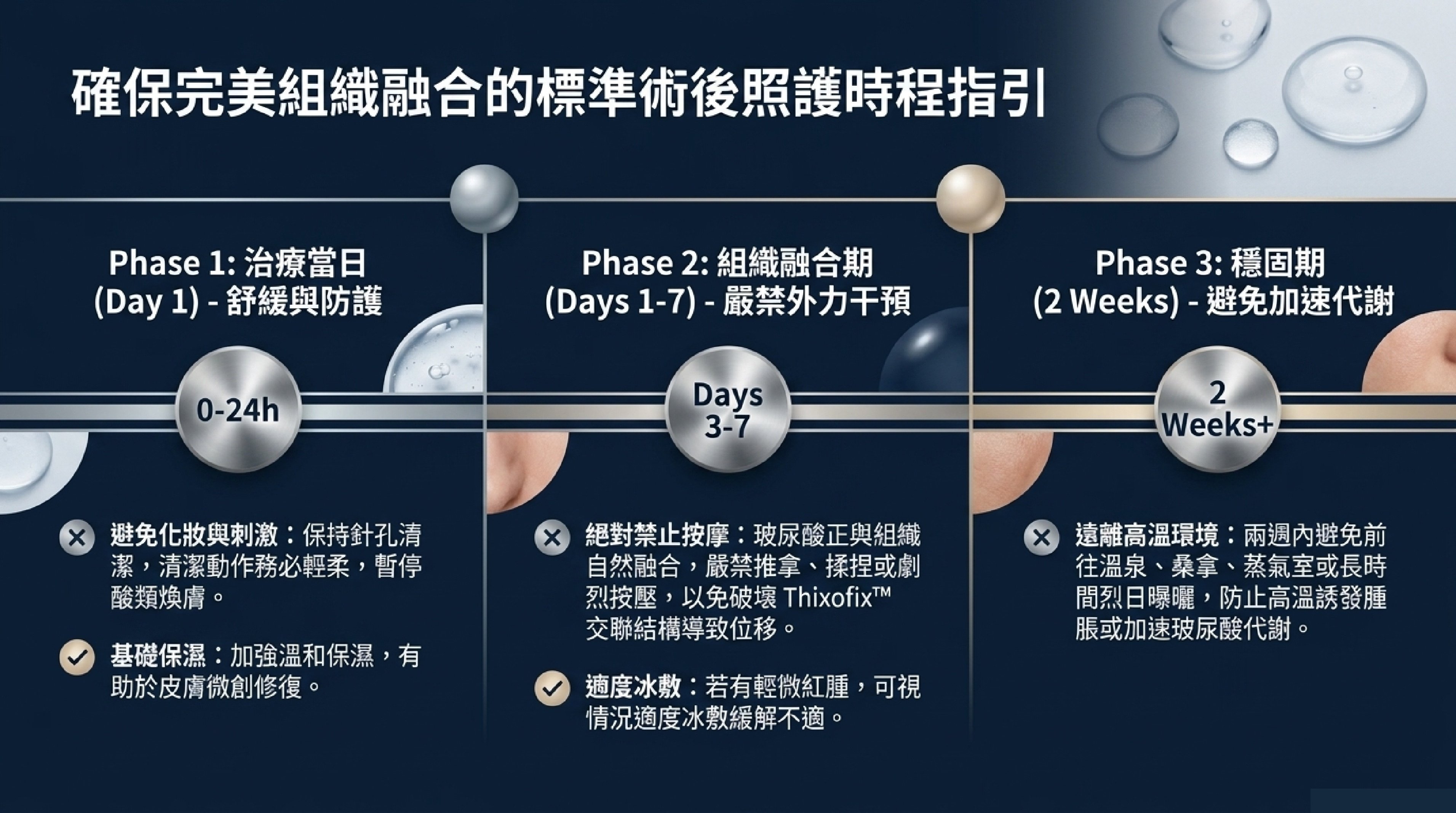 星球針術後照護三階段:當日防護、組織融合期嚴禁外力、穩固期避免高溫