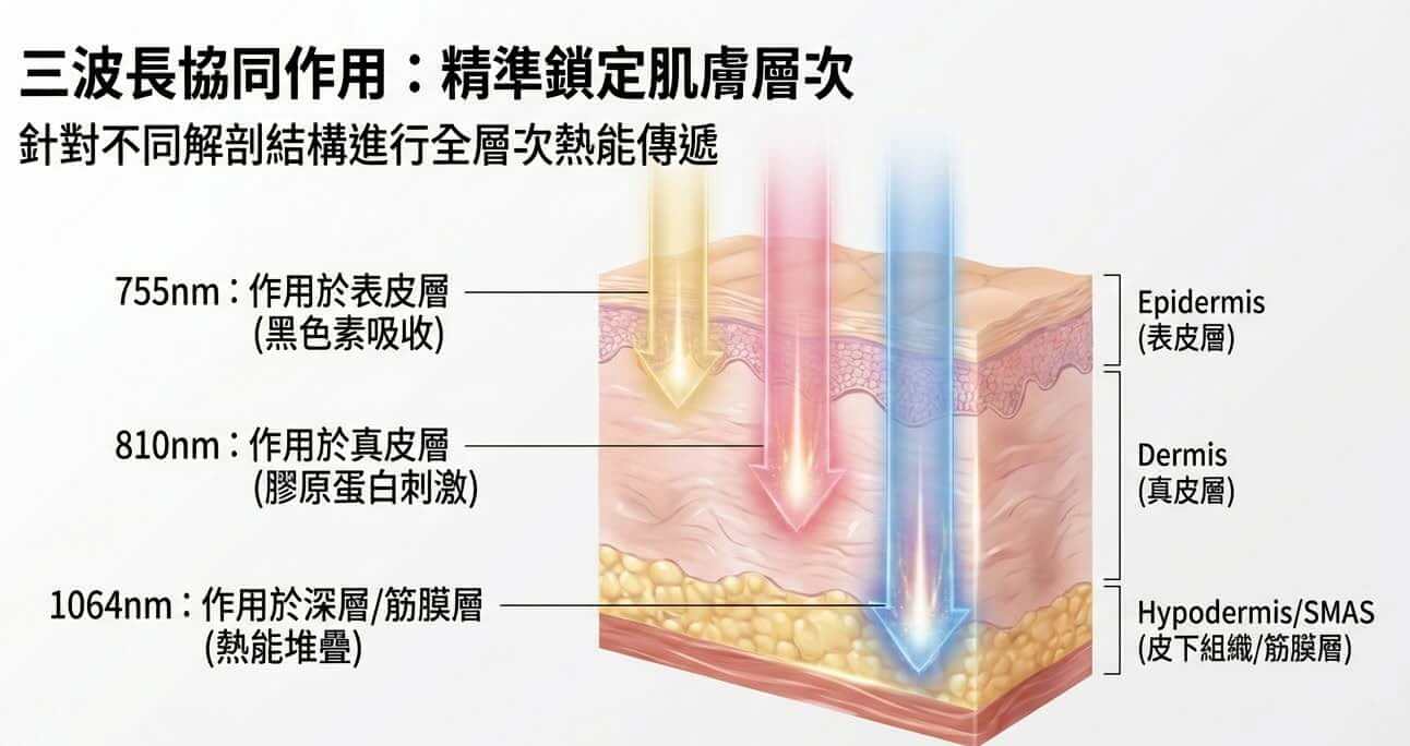 鈦金拉提-三波長協同作用